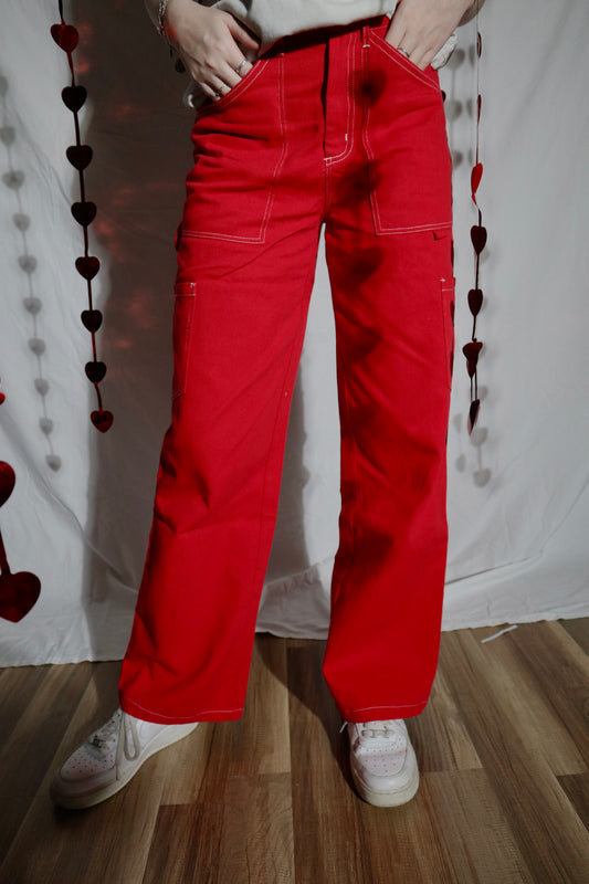 Rosie Red Cargo Pants